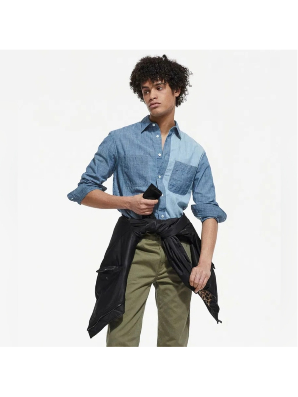 THE KOOPLES Denim NWT Blue Shirt Men's Med